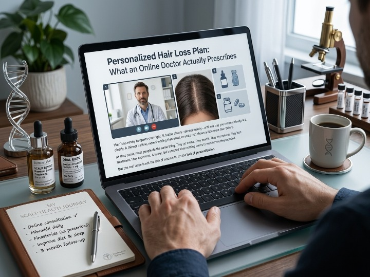 Personalized Hair Loss Plan: What an Online Doctor Actually Prescribes